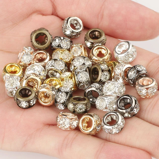 Tibetan Silver Metal Spacer Beads For Jewelry Making Big Hole 8-10mm Loose  Connector Findings Bracelet Necklace DIY Accessories - AliExpress