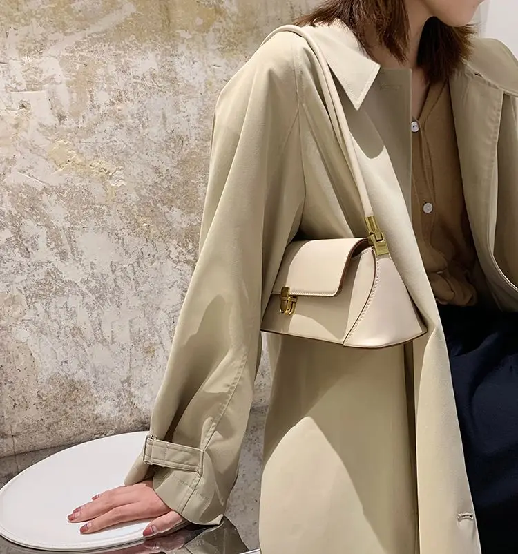 Retro Baguette Bag Women Bag Simple Fashion Ladies' Shoulder Bag Female Handbags Leather Designer Tote Bag