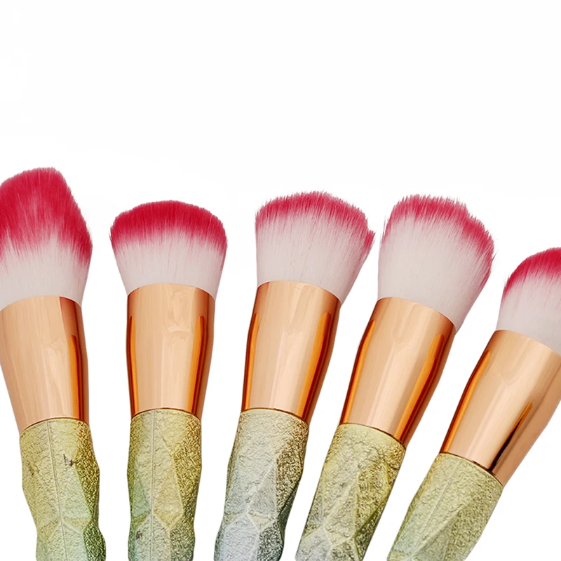 10 шт Профессиональный Набор радужных кистей для макияжа Алмаз ручкой Make Up кисти румяна смешивание Smooth щетка