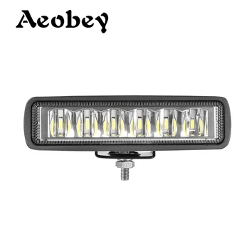 

Slim LED Light Bar 18W 6inch 6LED Waterproof IP68 Work Light Spot Flood Beam for Work Driving Offroad Boat Car Tractor Truck