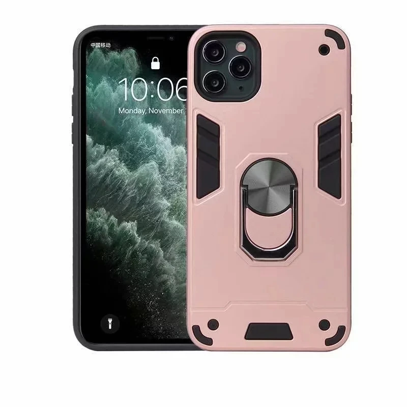 

Magnetic Finger Ring Case For iphone 11 Pro MAX 7 8 Plus Xs Max X XR With Holder Matte Armor 2 in 1 Hybrid Silicone Back Cover