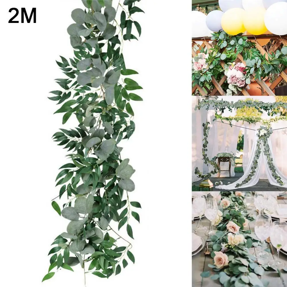 New Artificial Ivy Garland Green Swag Vine Plant Bush for Wedding Home Decor 2m 