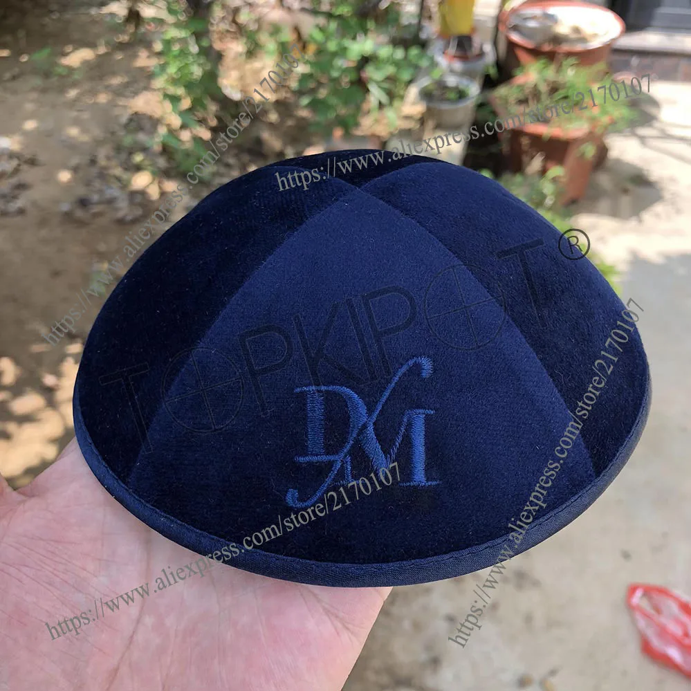 Серые бархатные кипы KIPOT KIPPOT KIPPAH персонализированный заказ Свадебный бар MITSVA |