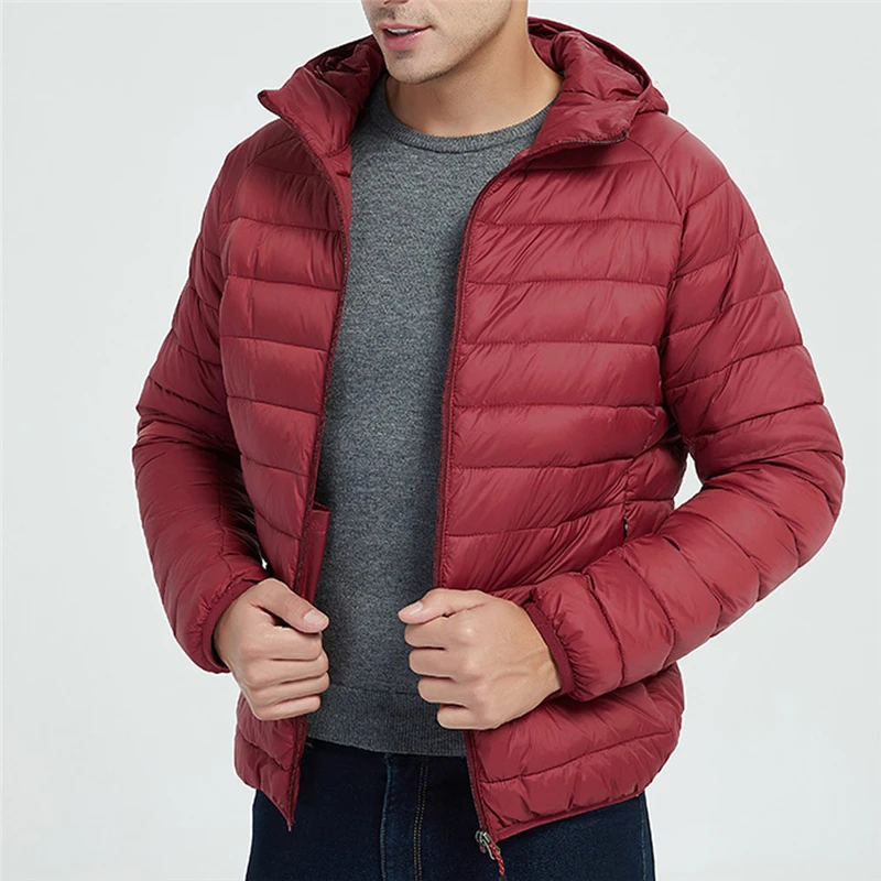 Down Jackets Camping Jacket Men's Winter Warm Down Jacket Outdoor Hooded Parka Coat
