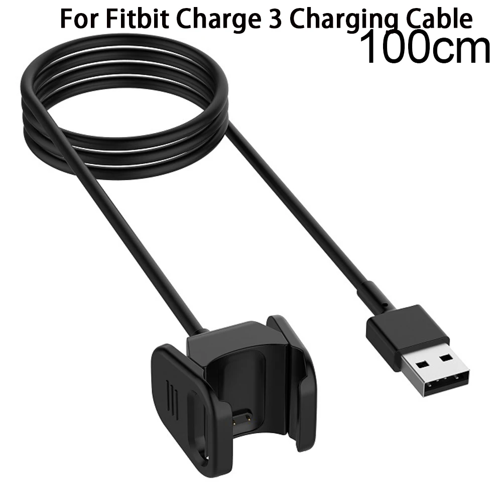 Сменное USB зарядное устройство для Fitbit зарядки смарт-браслет usb зарядный кабель для fitbit versa, ремешок 2/versa браслет адаптер - Цвет: For Fitbit Charge 3