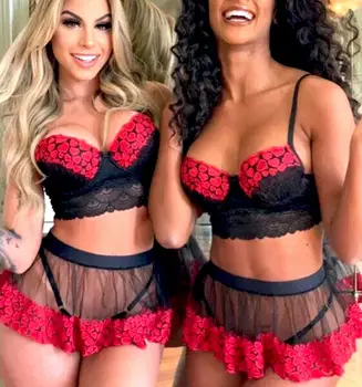 

Women Sexy Lingerie Nightwear Underwear G-string Babydoll Sleepwear Bra Set US