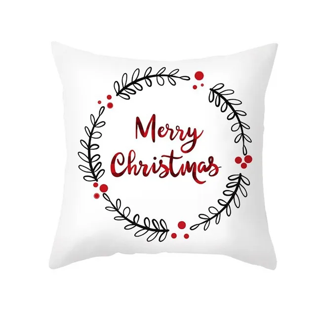 Christmas Pillowcase Cushion Covers 45x45cm Sofa Decoration Gift Letter Print Linen Pillow Cover For Home Xmas Ornament 2021 10