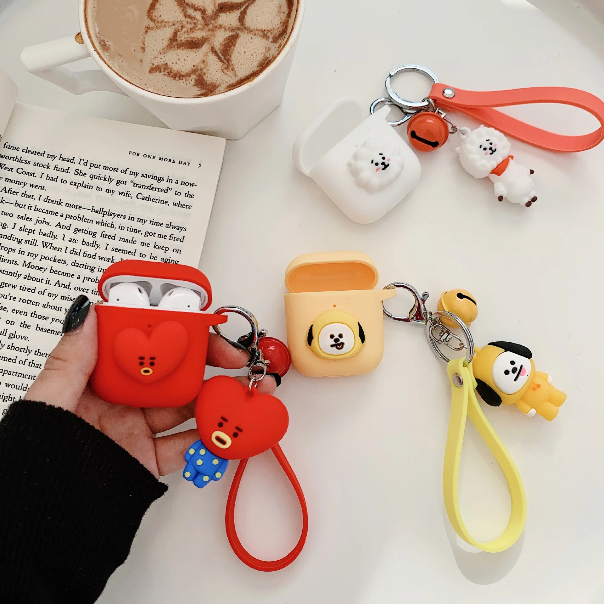 Силиконовый чехол для наушников для AirPods, Модный чехол с изображением животного для Apple Airpods Pro, силиконовый чехол для наушников, аксессуары, Брелоки для ключей