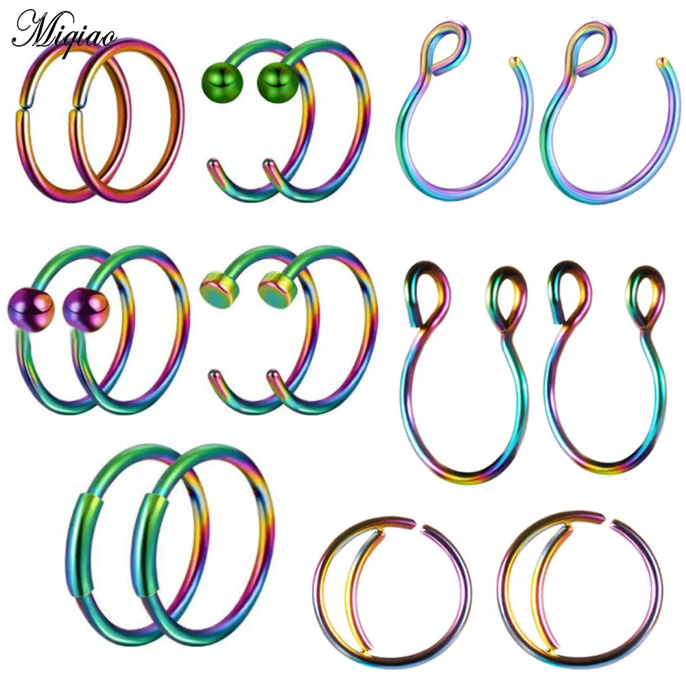

Miqiao Stainless Steel Lip Nail Nose Ring 16 Sets Best-selling Accessories Nose Nail Body Puncture Jewelry