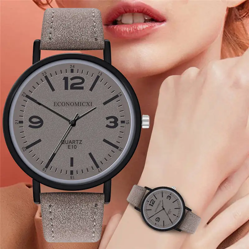 

Reloj de las señoras Women's Watch Simple Fashion Multicolor Wrist Watch Retro Casual Dress Leather Strap Female Quartz Clock