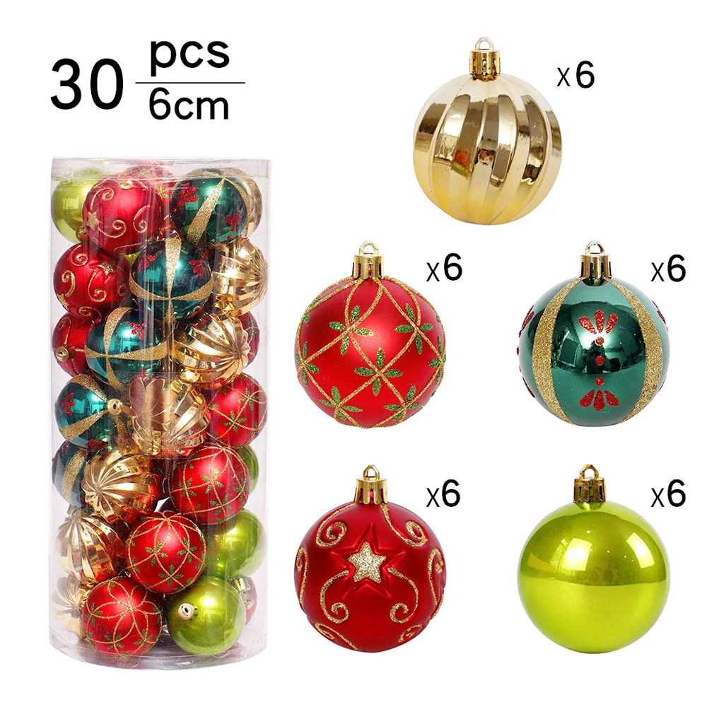 

6cm barrel shaped color painted electroplated plastic Christmas Ball Set Christmas tree decorative pendant