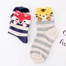 Модные женские носки унисекс из мягкого хлопка, смешное искусство с животными, хлопковые носки с принтом тигра и животных, женские зимние носки Y930