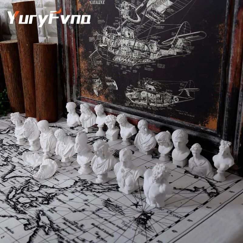 Статуэтки YuryFvna 10 шт./партия статуэтка для декора мини штукатурка статуя