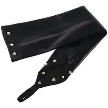 1 пара Glam Arm Warmer Goth Wet Look блестящие металлические перчатки без пальцев Клубная одежда костюм, черный