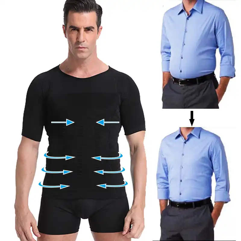Classix Men Body Toning T Shirt Slimming Body Shaper Corrective Posture Belly Control Compression Man Modeling Underwear Corset|Shapers| - AliExpress