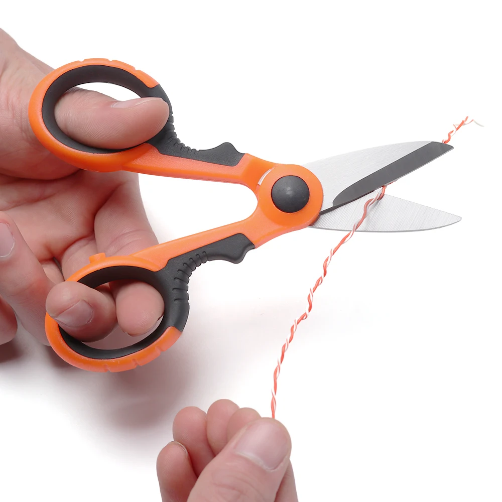 1Set Portable High-Carbon Stainless Steel Mini Scissors& Storage Case Braid Line Lure Cutters Multifunctional Fishing Tools