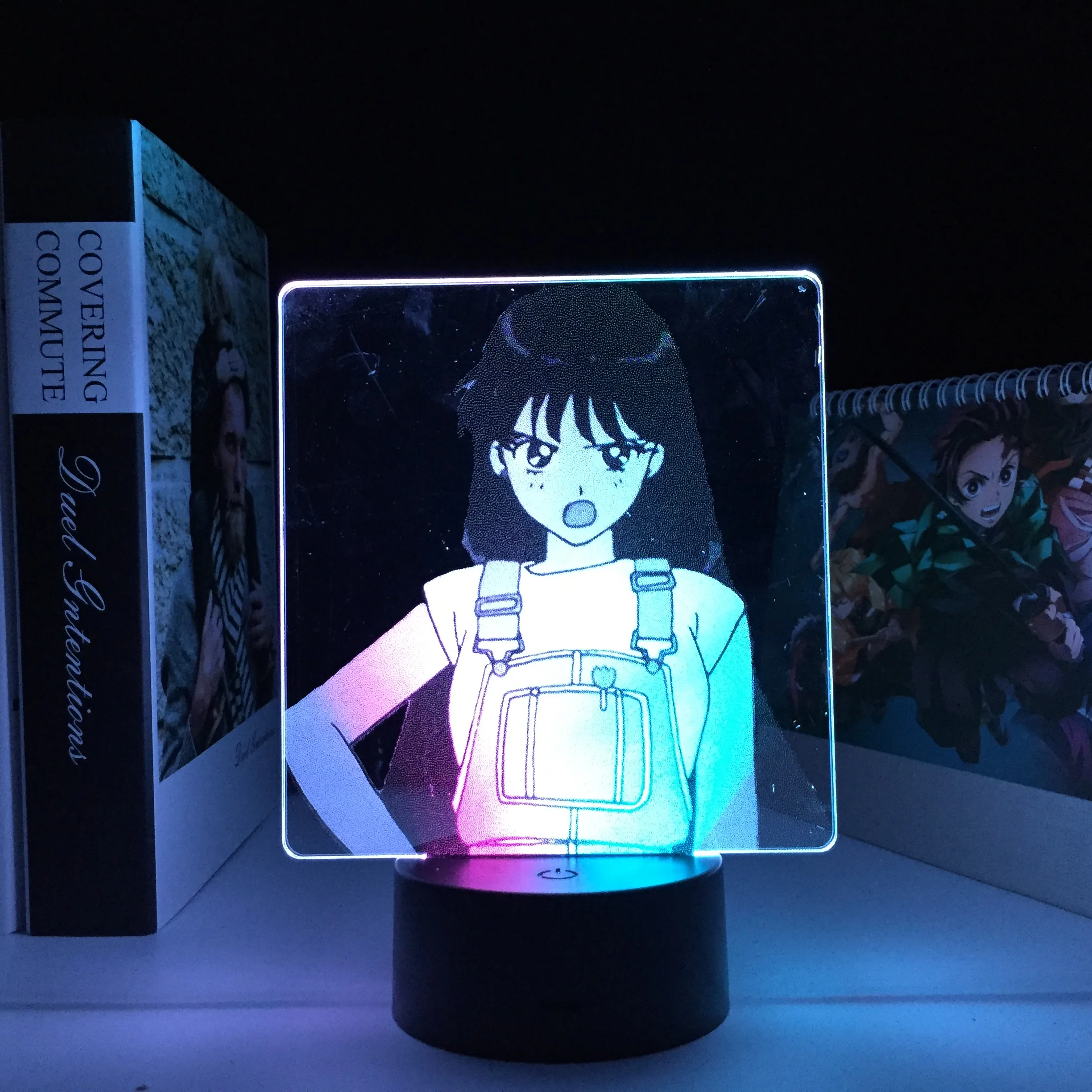 

Two Tone Colorful Manga Figure LED Acrylic Lamp 3d LED Night Light Anime Figure Girl Lamp for Bedroom Decor Light Birthday Gift