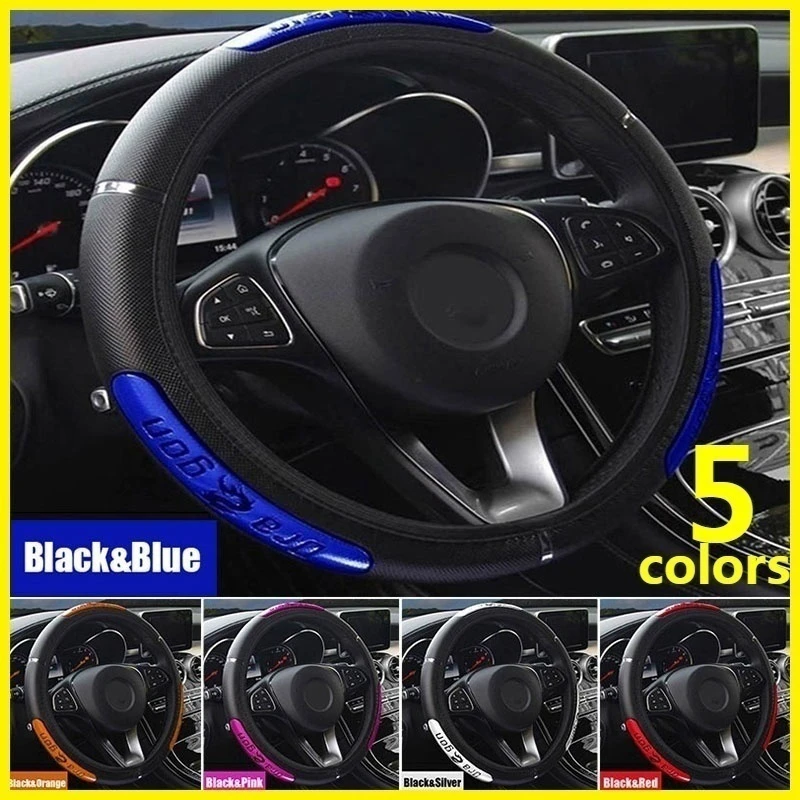 

Universal Chinese Dragon Design Car Steering Wheel Covers Reflective Pu Leather Steering-Wheel Covers Busines Style Auto Parts