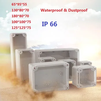

5 Sizes Outdoor Waterproof Plastic Enclosure Box Weatherproof Junction Box Plastic Electrical Project Box Enclosure