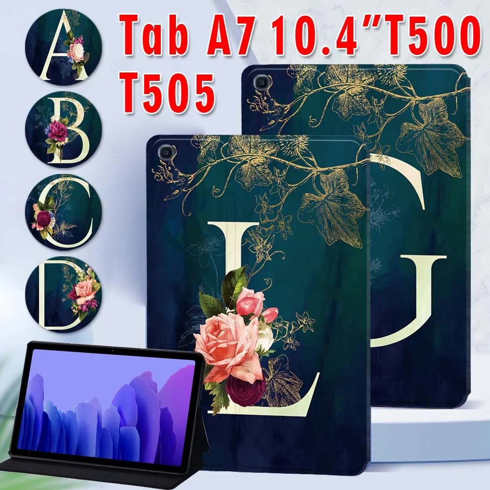 

Tablet Case for Samsung Galaxy Tab A7 10.4" T500 T505 2020 Stand Cover PU Leather Protective Case + Free Stylus