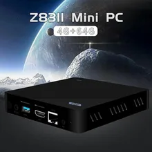 Новейший Z83II мини-ПК Windows 10 Intel Atom x5-Z8350 Четырехъядерный 4G 64G 5,8G WiFi ТВ смарт-приставка MInipc Многоязычная медиа-приставка