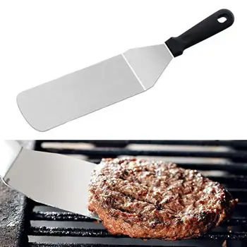

Stainless Steel Steak Fried Shovel Leaky Spatula Pizza Peel Spade Kitchen Tool Plastic Handle, Cooking BBQ Tool, Non Sticky