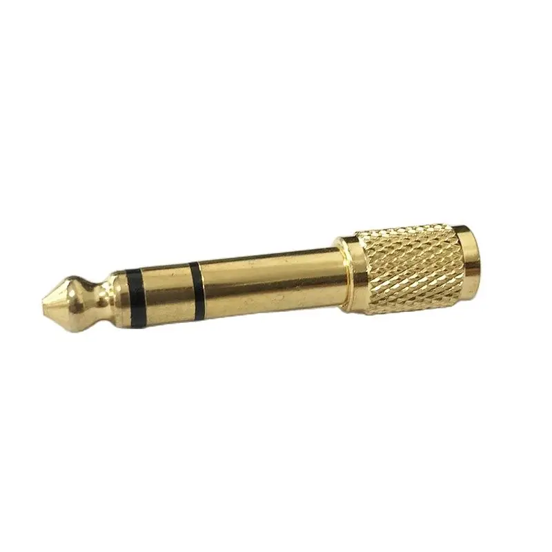 2pcs Gilded Adapter Connector Converting 6.5mm to 3.5mm 6.5 to 3.5 Male to Female for MIC Microphone bt car audio mp3 music adapter bt module 12pin connector handsfree microphone замена для модели радио peugeot rd4