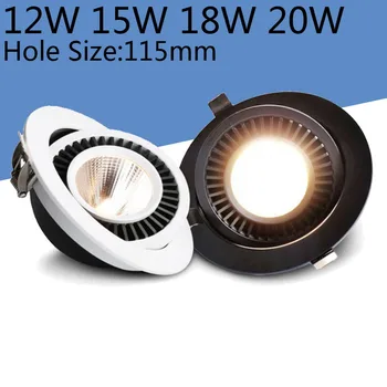 

Long life Dimmable 12W 15W 18W 20W LED down spot light CRI>90 AC85-265V Universal all-round 360 degree 3 year warranty 110lm/W