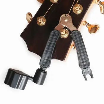 

3 In 1 Black Multifunctional Guitar Winder String Pin Puller Stringer Clipper Guitar Tool Guitar Accessories