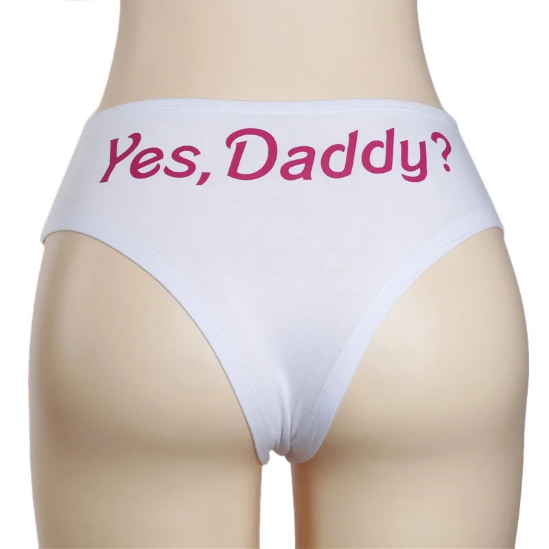Женские трусики Yes Daddy с буквенным принтом, трусики-стринги, стринги, трусики, нижнее белье, дамское белье