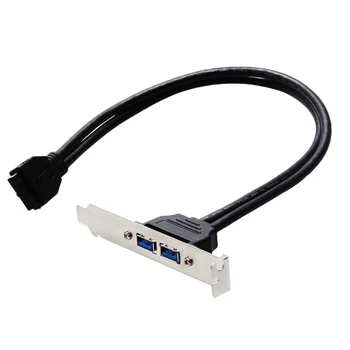 

20 pin Header to 2 Ports USB 3.0 Connector Cable Back Panel Adapter 2 Ports USB 3.0 20 Pin USB3.0 Hub Expansion 20 pin Header PC
