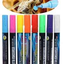 1-2 Pcs LED Highlighter Marks Stift Königin Bee Marker Stift 135mm * 4mm 8 Farben Optional bevel Nib Pinsel Bienenzucht Werkzeuge