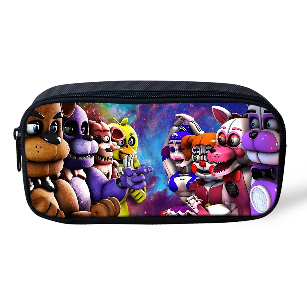 Five Nights at Freddy's Kids Pen Pencil Case School Stationery Organizer Bags 