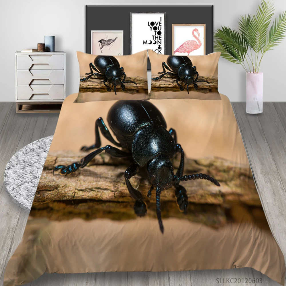 

3D Bedding Set Insect Duvet Cover Set King Queen Full Double Single Twin Kids Child Teen Bed Gift Bedroom Decoration Dropship