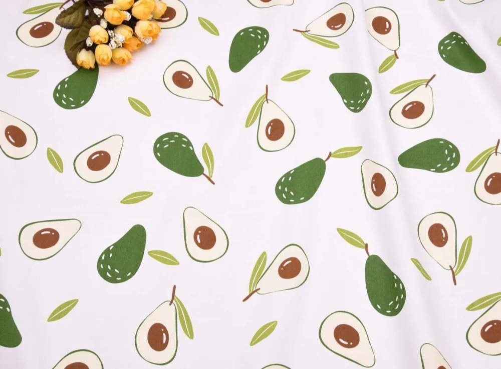 Новая хлопковая ткань с принтом авокадо, детская одежда, стеганый текстиль, сделай сам, шитье, стеганые листы, тонкая хлопковая ткань