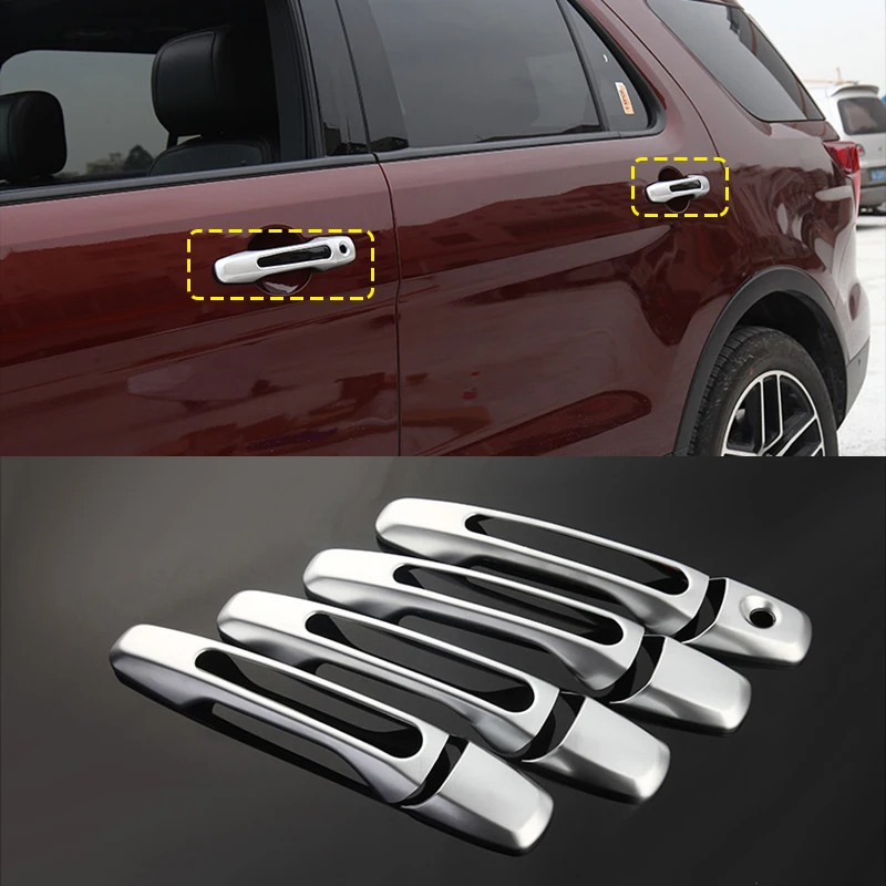 8 шт. для Ford Explorer- ABS Хромированная боковая дверная ручка Крышка отделка наружный автомобильный Стайлинг