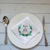 10pcs/lot Print Your Photo Satin Table Napkins Personalized Wedding Bridal Shower Napkin Rehearsal Dinner Hotel Party Napkins 3