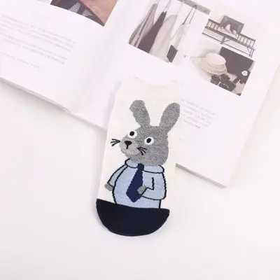 

Cartoon-Pattern Boat-Sock Animal Funny Candy-Color Fashion Girls Summer Casual Small