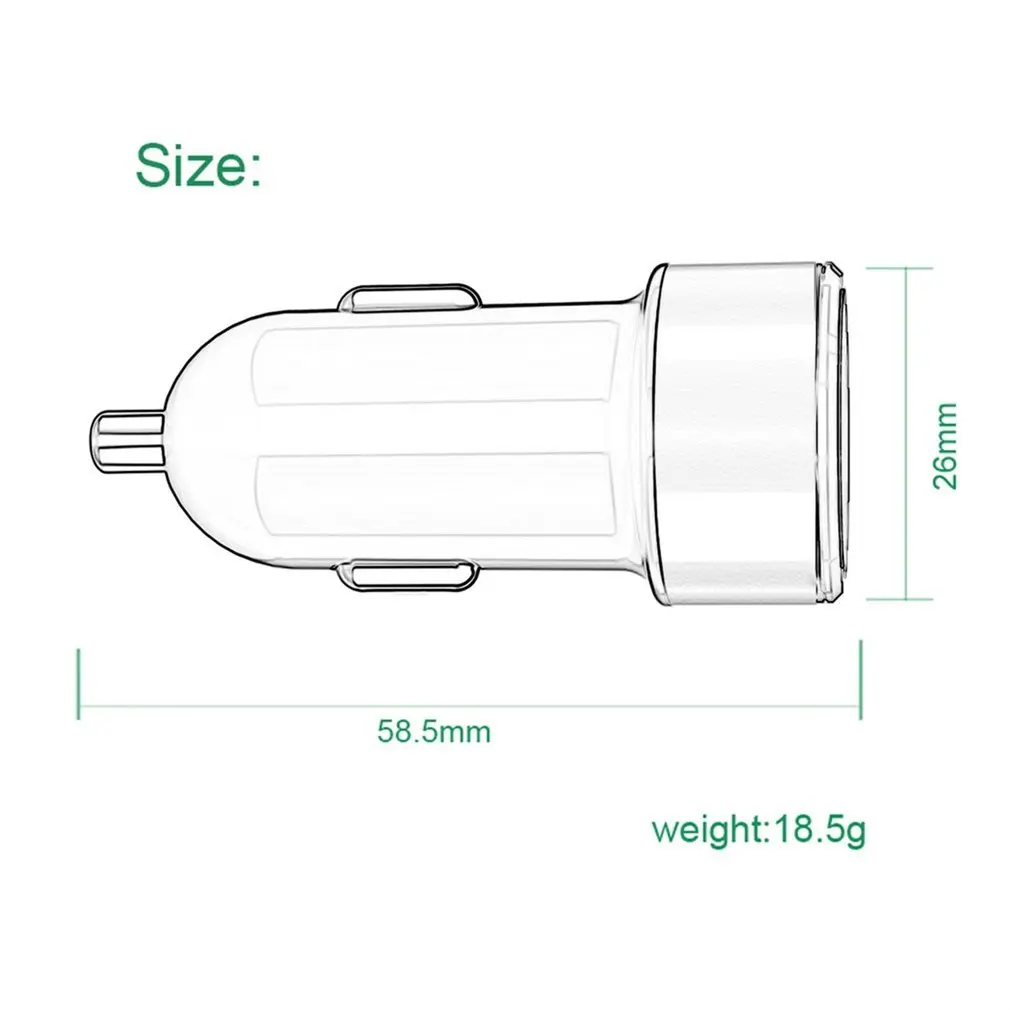 Новое автомобильное зарядное устройство 5 в 2 4 А с двумя usb портами для быстрой