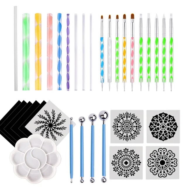 16pc Dotting Tools Set for Mandala Art - Includes Guinea