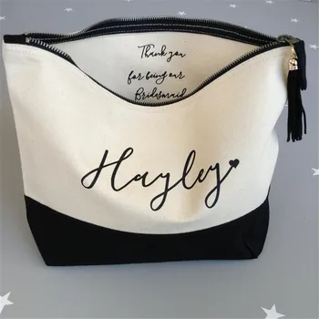 

Personalized Travel Makeup Bag Bridesmaid Makeup Bag Custom Cosmetic Bag Bridesmaid Gift Pouch Wedding brithday Valentine's gift