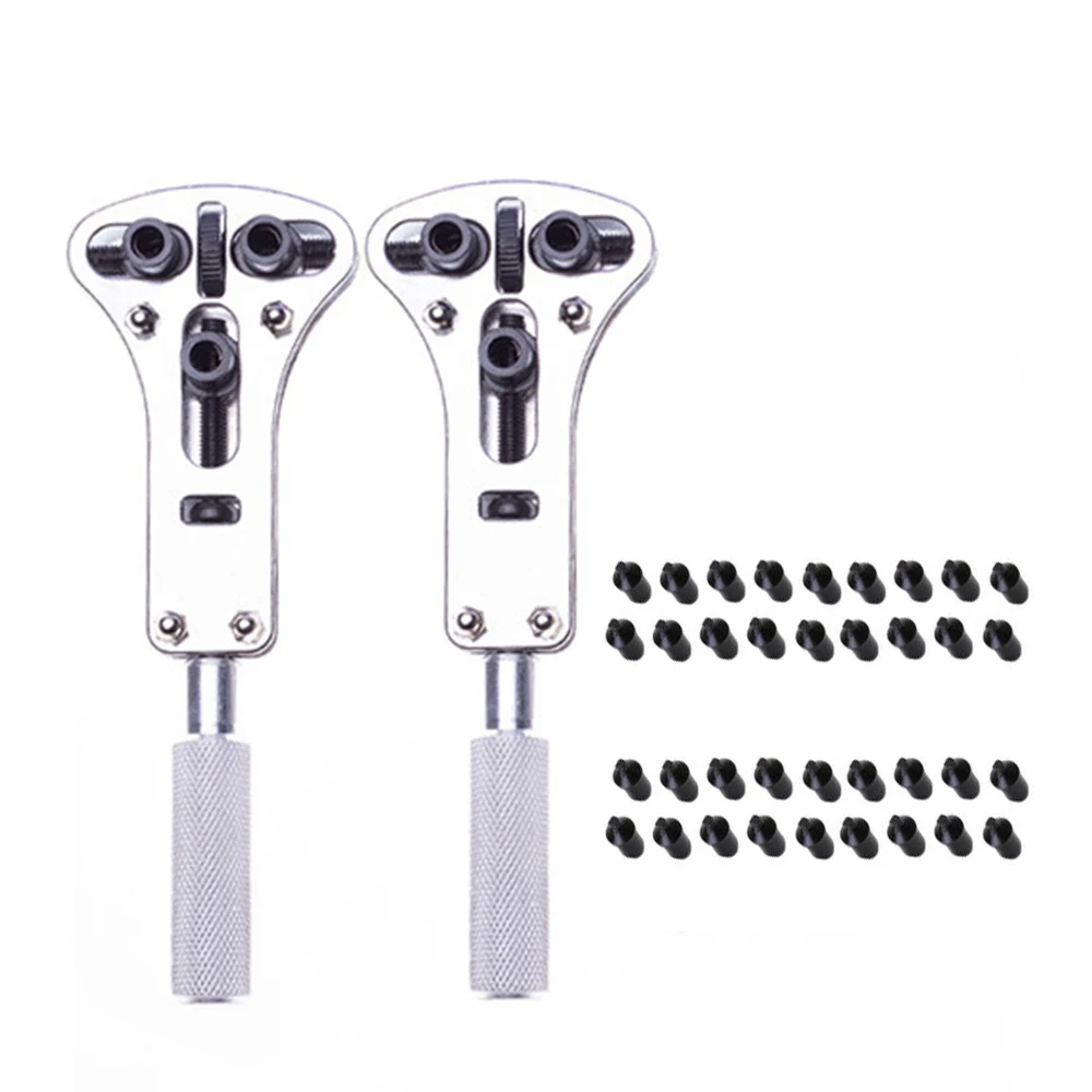 

2pcs Watch Case Opener Adjustable Screw Back Remover Waterproof Wrench Watch Repair Tools