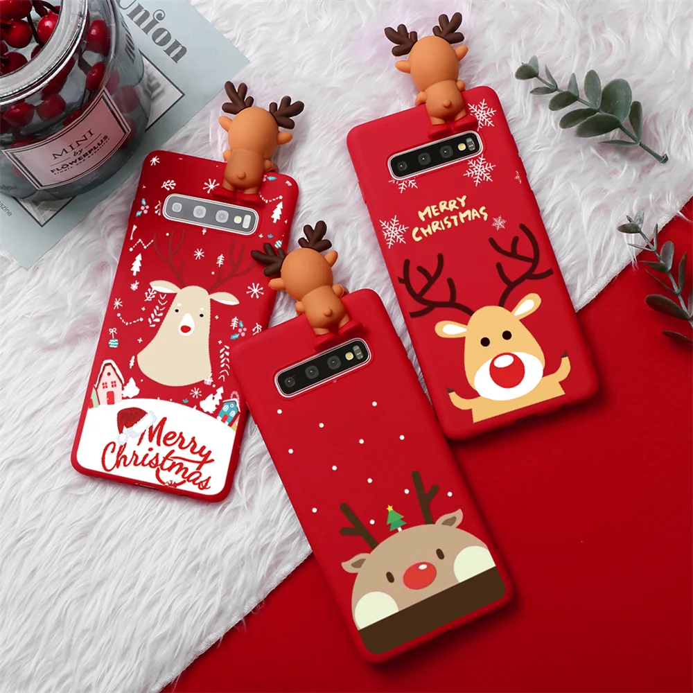 

Christmas Cartoon Deer Case For Samsung Galaxy A70 A60 A50 A30S A50S A40 A30 A7 A8 A9 2018 S8 S9 S10 Plus S6 S7 Edge Matte Case