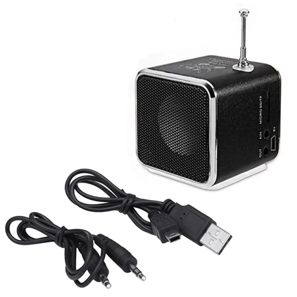 TD V26 портативный мини динамик Micro TF USB музыкальный плеер Портативный FM радио