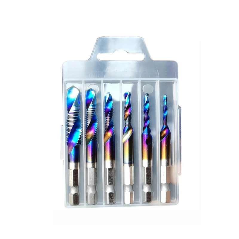 

Tap Drill Bit Hex Hex Shank Machine Hand Taps Titanium Coated HSS Drilling Tap Bit Screw Machine Compound Tap M3 M4 M5 M6 M8 M10