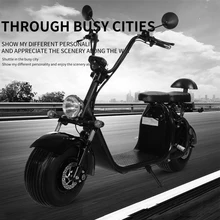 1500W high power Electric motorycycle wide tire 18inchlithium battery 60km double shock absorption scooter Adult men women