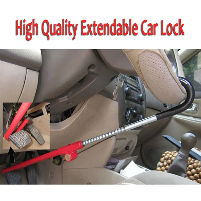 Car Steering Wheel Lock Pedal Clutch Retractable Brake Stainless High Anti-Theft Security System Auto Accessories | Автомобили и