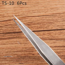 Антистатические 6 шт. антистатические пинцеты из нержавеющей стали инструменты для технического обслуживания промышленные прецизионные изогнутые прямые пинцеты Инструменты для ремонта