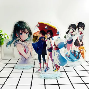 

Anime Weathering With You Key Chain Cartoon Acrylic Stand Figure Desktop Decoration Figure Keyring Accessory Collection Cosplay