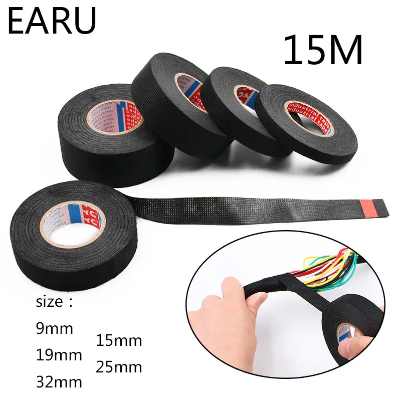 1pc-Heat-resistant-Adhesive-Cloth-Fabric-Tape-For-Car-Auto-Cable-Harness-Wiring-Loom-Protection-Width